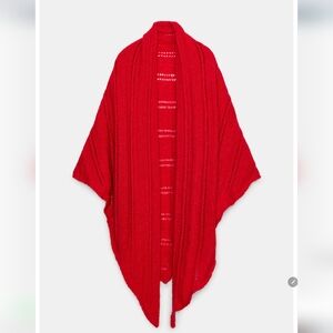ZARA Red  Cozy Shawel